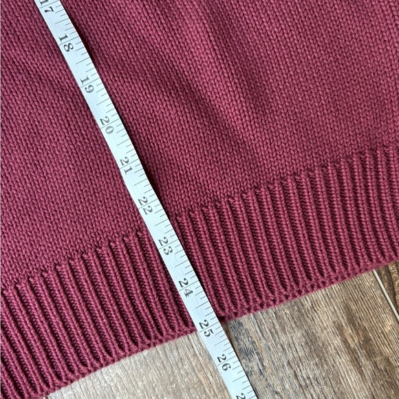 Polo Ralph Lauren V-Neck Burgandy Sweater 100% Cotton Men's Size L - Picture 12 of 12
